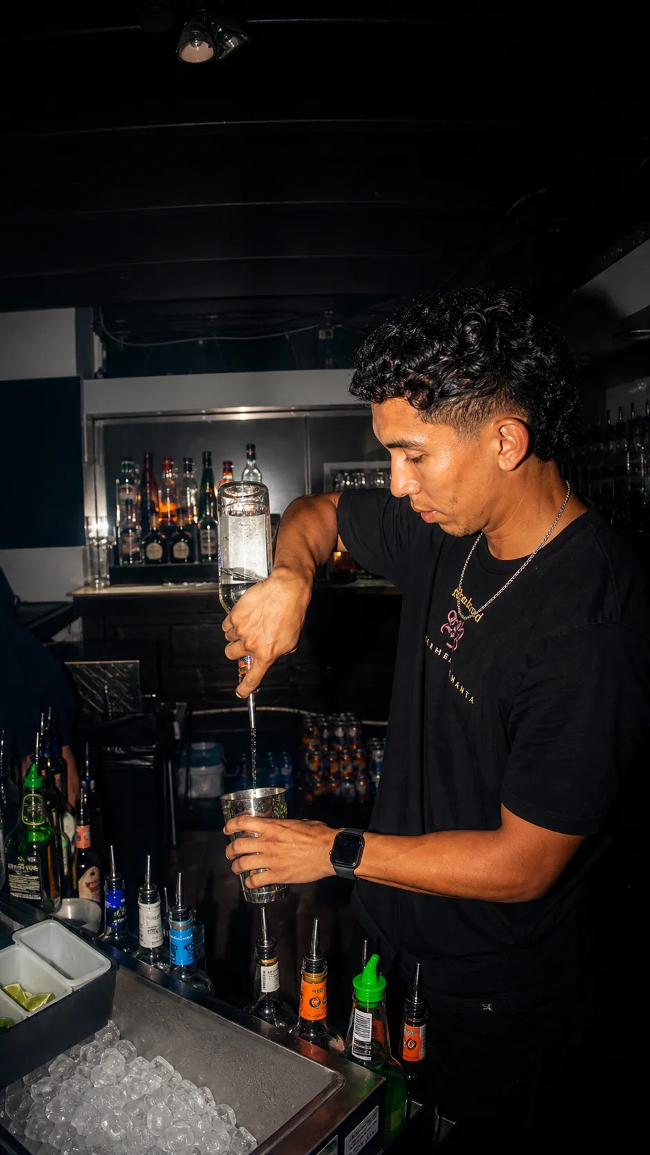 Custom cocktail with designer ice