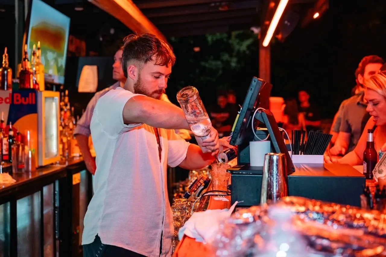Bartender crafting cocktails