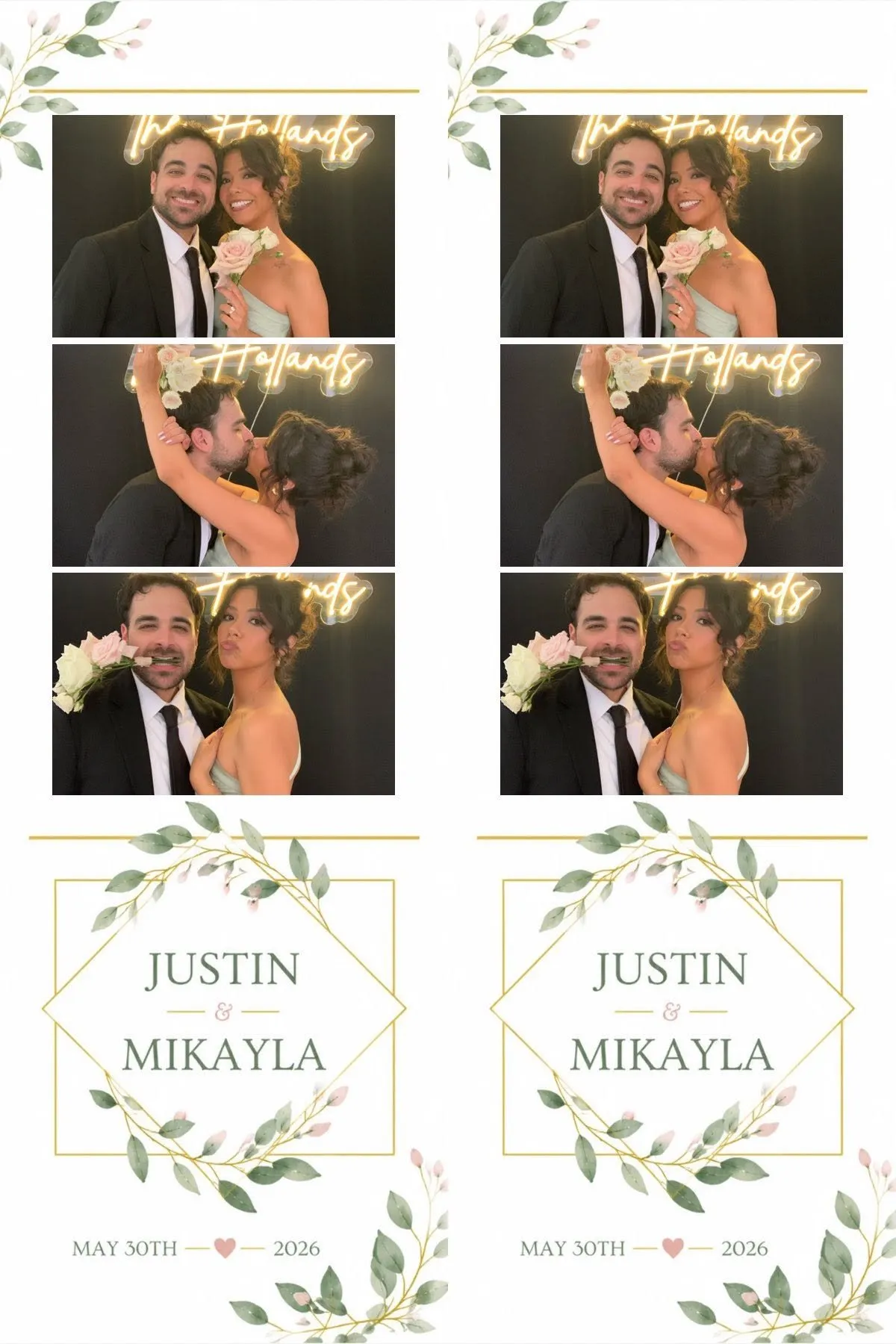 Guests posing in the photobooth